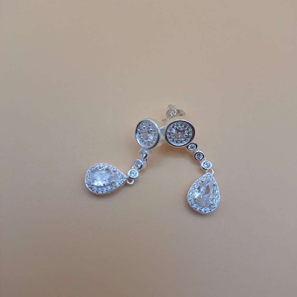 Elegant Silver Teardrop Earrings